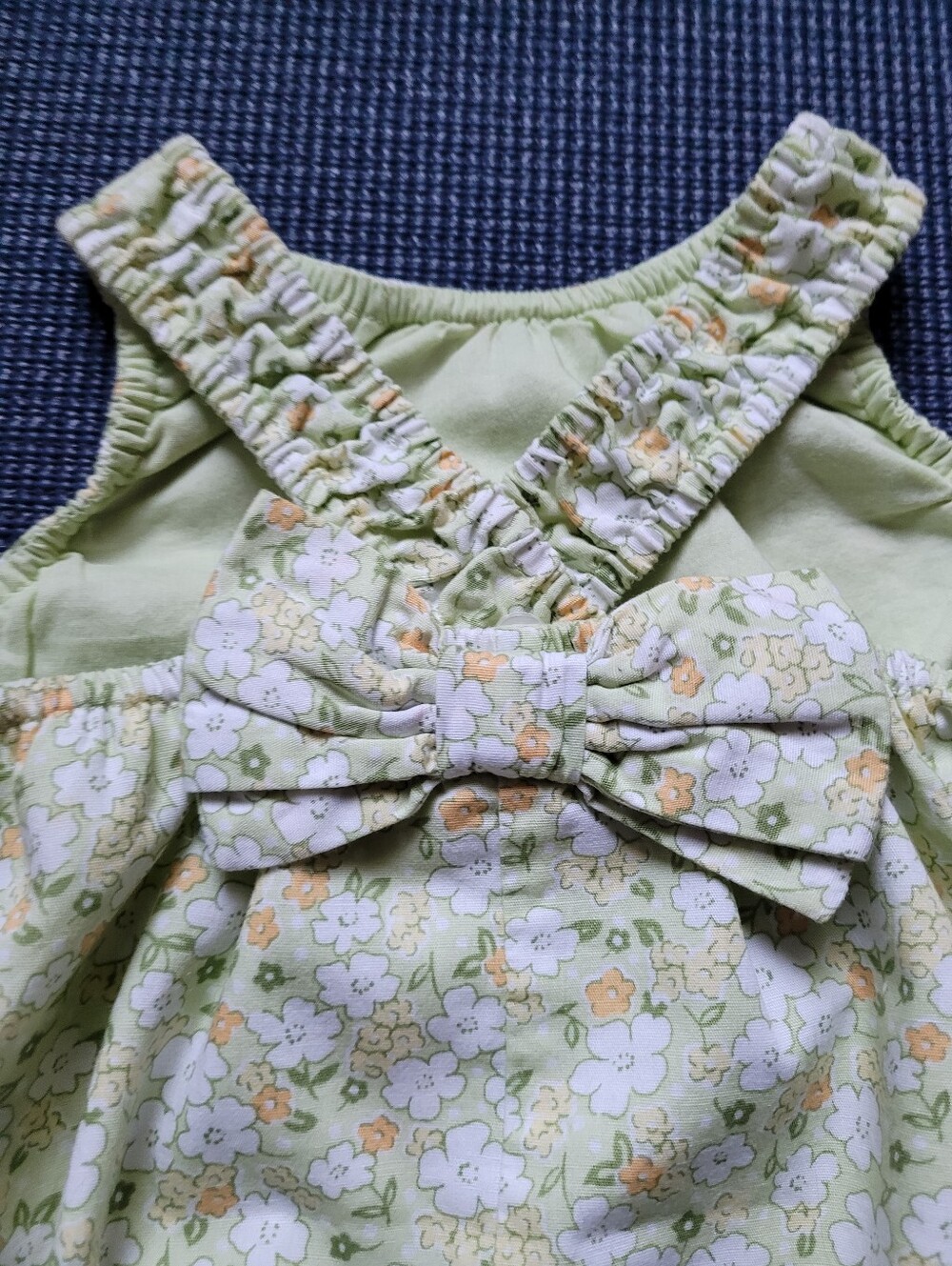 Janie and Jack Green Floral Sunsuit 0-3 mth NWT - Picture 8 of 9
